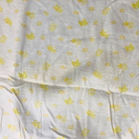 vintage carters receiving blanket crib sheet tiny yellow puppy cat bear crafts - Picture 6 of 8